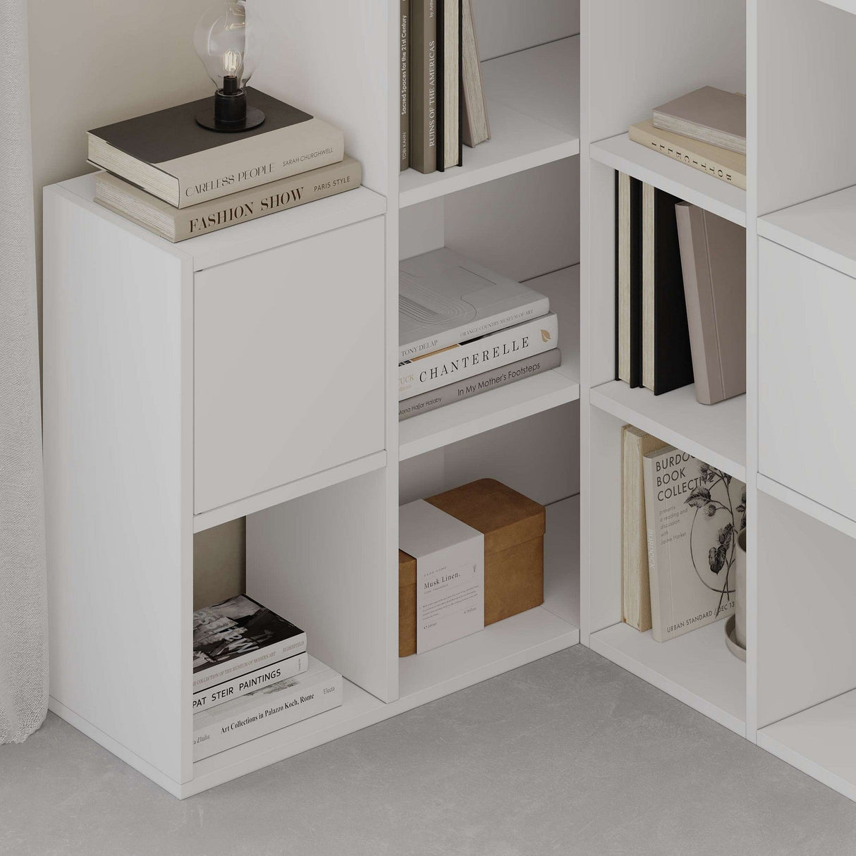Bibliotecă Paleo, Diverse culori, 151x28x151 cm - Alb | SKU: 855DTE3785 | Bibliotecă Paleo, 151x28x151 cm, varianta Alb, produs pentru amenajarea locuinței, disponibil online în România la CasaMob