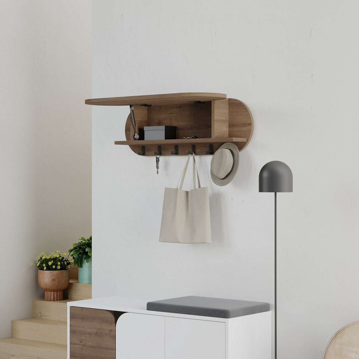 Cuier Kroma, Diverse culori, 84x16x29 cm - Cuier Kroma, Diverse culori, 84x16x29 cm, SKU 855DTE5153, imagine 3