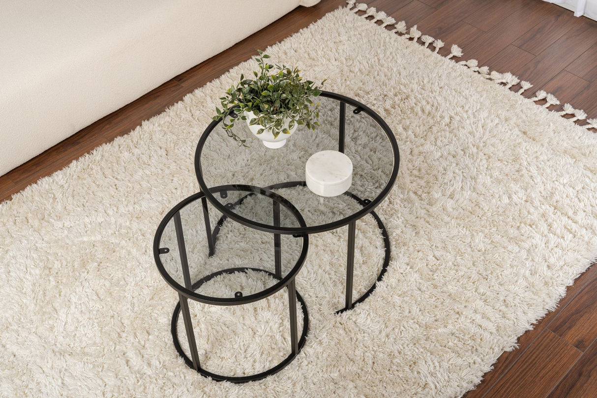 Măsuță de cafea Aurum - 60, 42, Diverse culori, Diverse dimensiuni - Negru - Gri - 42x42x39 cm | SKU: 857NRD1108 | Măsuță de cafea Aurum - 60, 42, varianta Negru - Gri - 42x42x39 cm, produs pentru amenajarea locuinței, disponibil online în România la CasaMob