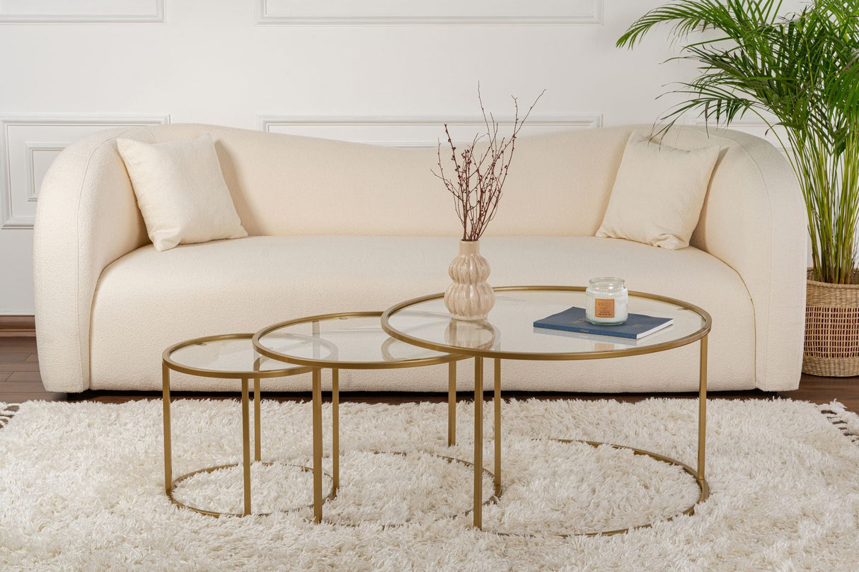 Măsuță de cafea Aurum - 80, 60, 42, Diverse culori, 42x42x35 cm - Auriu - Transparent | SKU: 857NRD1103 | Măsuță de cafea Aurum - 80, 60, 42, 42x42x35 cm, varianta Auriu - Transparent, produs pentru amenajarea locuinței, disponibil online în România la CasaMob