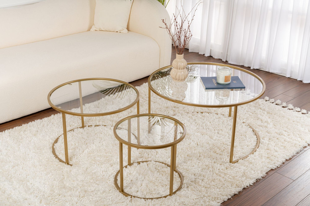 Măsuță de cafea Aurum - 80, 60, 42, Diverse culori, 42x42x35 cm - Auriu - Transparent | SKU: 857NRD1103 | Măsuță de cafea Aurum - 80, 60, 42, 42x42x35 cm, varianta Auriu - Transparent, produs pentru amenajarea locuinței, disponibil online în România la CasaMob