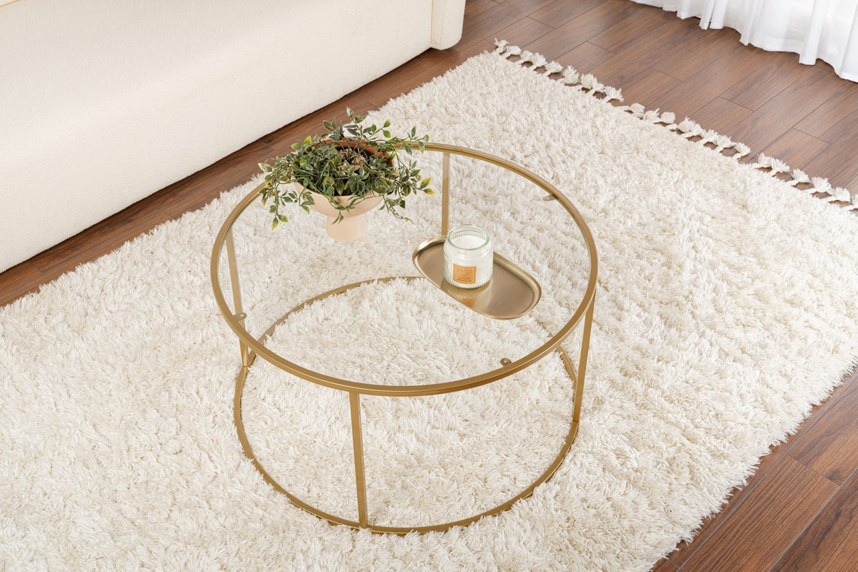 Măsuță de cafea Aurum - 80, Diverse culori, 80x80x43 cm - Auriu - Transparent | SKU: 857NRD1105 | Măsuță de cafea Aurum - 80, 80x80x43 cm, varianta Auriu - Transparent, produs pentru amenajarea locuinței, disponibil online în România la CasaMob