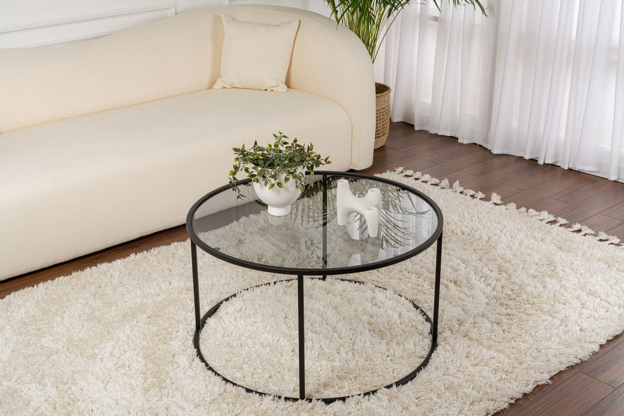 Măsuță de cafea Aurum - 80, Diverse culori, 80x80x43 cm - Negru - Gri | SKU: 857NRD1106 | Măsuță de cafea Aurum - 80, 80x80x43 cm, varianta Negru - Gri, produs pentru amenajarea locuinței, disponibil online în România la CasaMob