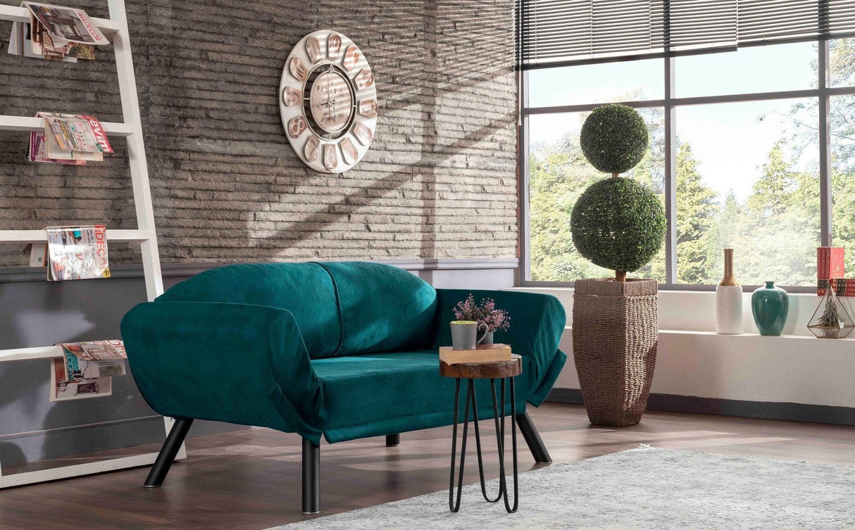 Canapea extensibilă 2 locuri Nero, Diverse culori, 177x75x87 cm - Albastru | SKU: 859FTN1224 | Canapea extensibilă 2 locuri Nero, 177x75x87 cm, varianta Albastru, produs pentru amenajarea locuinței, disponibil online în România la CasaMob