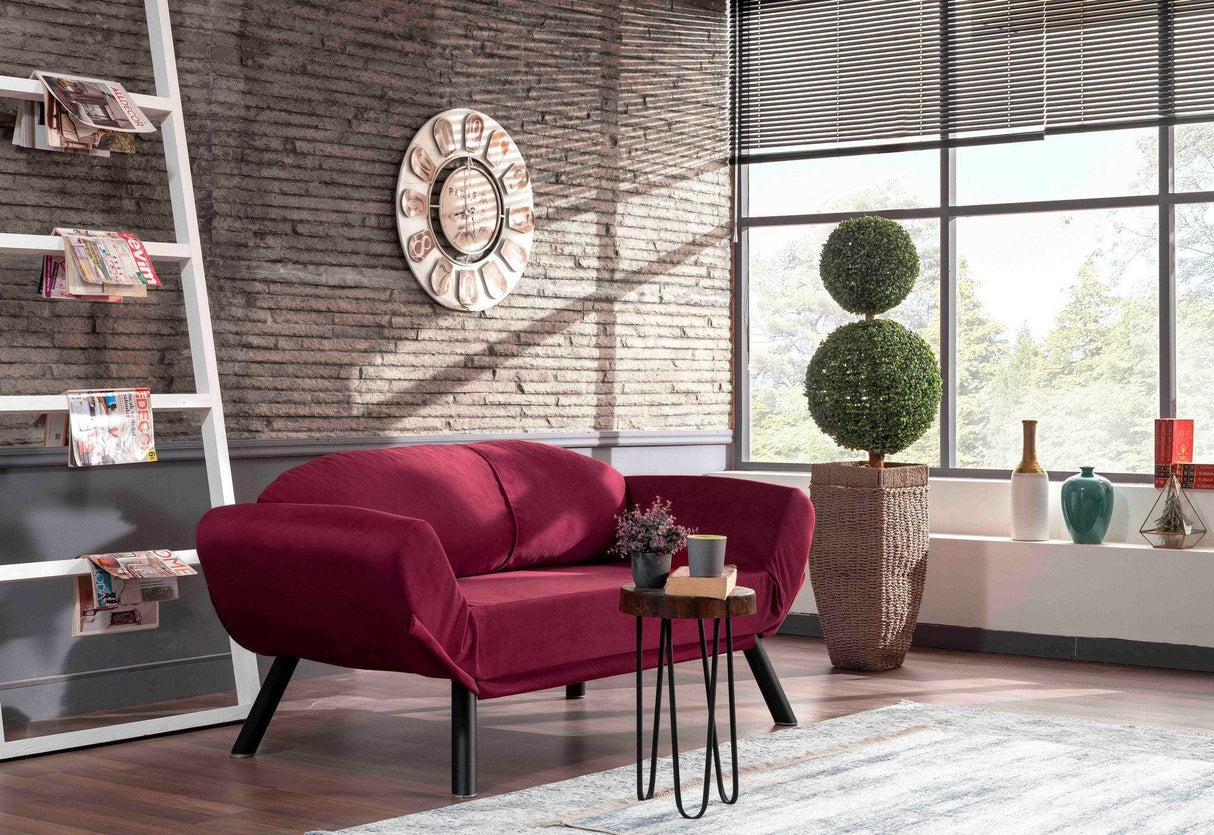 Canapea extensibilă 2 locuri Nero, Diverse culori, 177x75x87 cm - Roșu | SKU: 859FTN1225 | Canapea extensibilă 2 locuri Nero, 177x75x87 cm, varianta Roșu, produs pentru amenajarea locuinței, disponibil online în România la CasaMob