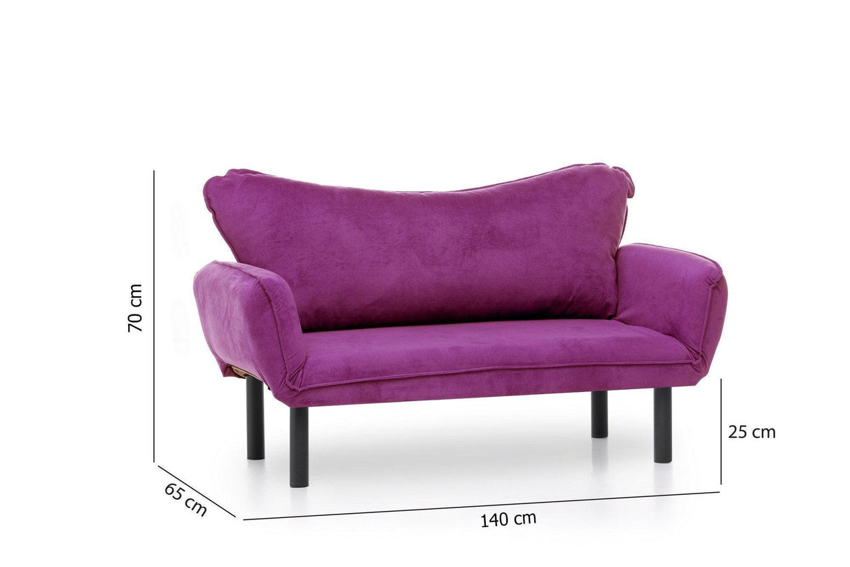 Canapea extensibilă 2 locuri Chatto, Diverse culori, 150x70x75 cm - Mov | SKU: 859FTN1242 | Canapea extensibilă 2 locuri Chatto, 150x70x75 cm, varianta Mov, produs pentru amenajarea locuinței, disponibil online în România la CasaMob