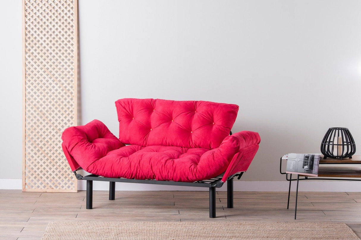 Canapea extensibilă 2 locuri Nitta, Diverse culori, 155x70x85 cm - Fucsia | SKU: 859FTN1244 | Canapea extensibilă 2 locuri Nitta, 155x70x85 cm, varianta Fucsia, produs pentru amenajarea locuinței, disponibil online în România la CasaMob