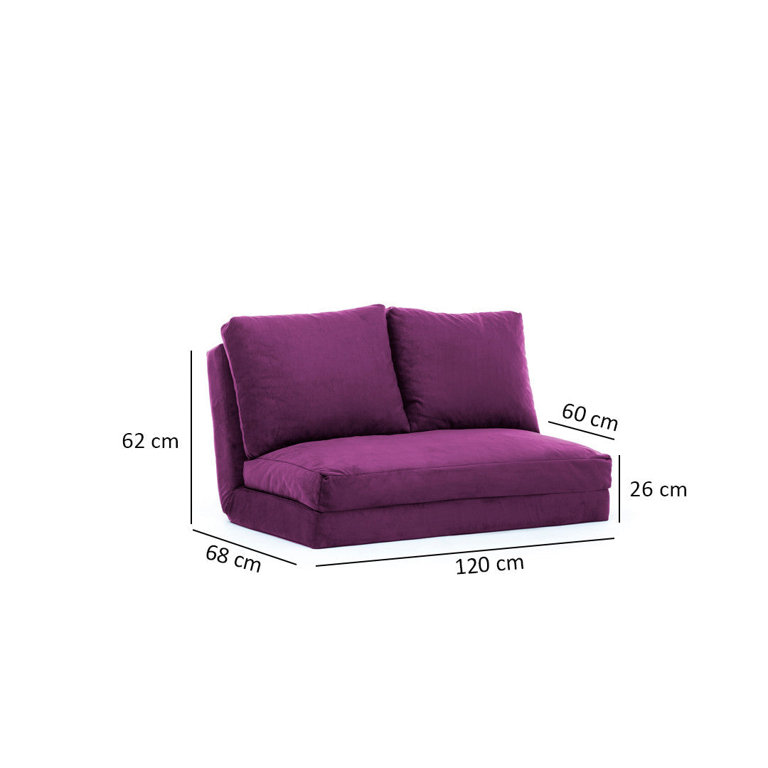 Canapea extensibilă 2 locuri Matilda, Diverse culori, 120x68x26 cm - Mov | SKU: 859FTN1273 | Canapea extensibilă 2 locuri Matilda, 120x68x26 cm, varianta Mov, produs pentru amenajarea locuinței, disponibil online în România la CasaMob
