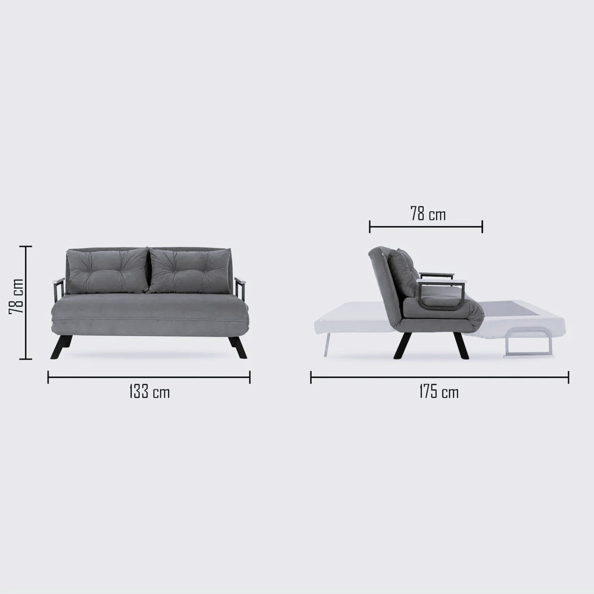 Canapea extensibilă 2 locuri Sando, Diverse culori, 133x50x41 cm - Crem | SKU: 859FTN1275 | Canapea extensibilă 2 locuri Sando, 133x50x41 cm, varianta Crem, produs pentru amenajarea locuinței, disponibil online în România la CasaMob