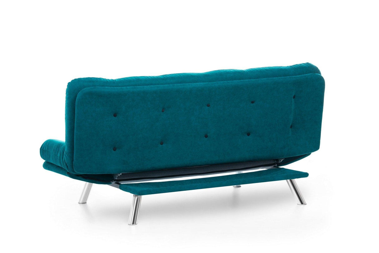 Canapea extensibilă 3 locuri Misa, Diverse culori, 200x105x95 cm - Verde petrol | SKU: 859FTN1317 | Canapea extensibilă 3 locuri Misa, 200x105x95 cm, varianta Verde petrol, produs pentru amenajarea locuinței, disponibil online în România la CasaMob