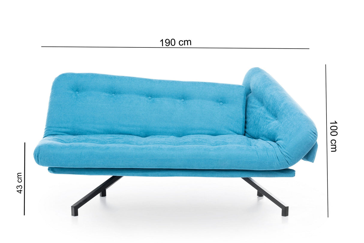 Canapea extensibilă 3 locuri Coxy, Diverse culori, 110x50x43 cm - Turcoaz | SKU: 859FTN1344 | Canapea extensibilă 3 locuri Coxy, 110x50x43 cm, varianta Turcoaz, produs pentru amenajarea locuinței, disponibil online în România la CasaMob