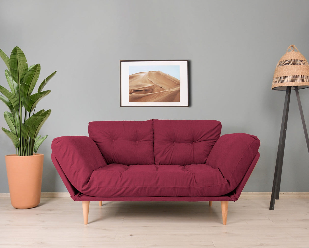 Canapea extensibilă 3 locuri Nina, Diverse culori, 120x60x40 cm - Roșu închis | SKU: 859FTN1350 | Canapea extensibilă 3 locuri Nina, 120x60x40 cm, varianta Roșu închis, produs pentru amenajarea locuinței, disponibil online în România la CasaMob