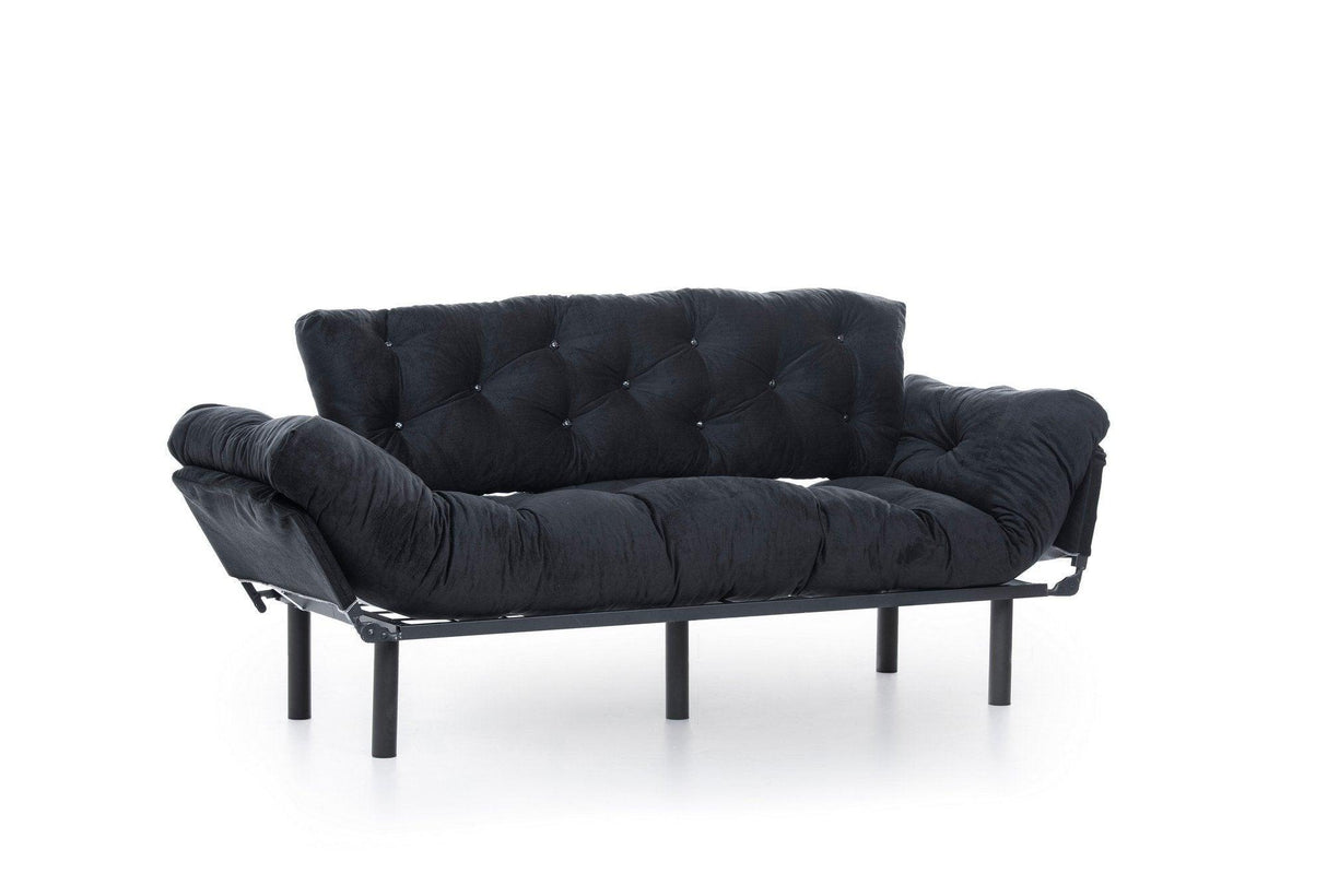 Canapea extensibilă 3 locuri Nitta Triple, Diverse culori, 185x70x85 cm - Negru | SKU: 859FTN1357 | Canapea extensibilă 3 locuri Nitta Triple, 185x70x85 cm, varianta Negru, produs pentru amenajarea locuinței, disponibil online în România la CasaMob