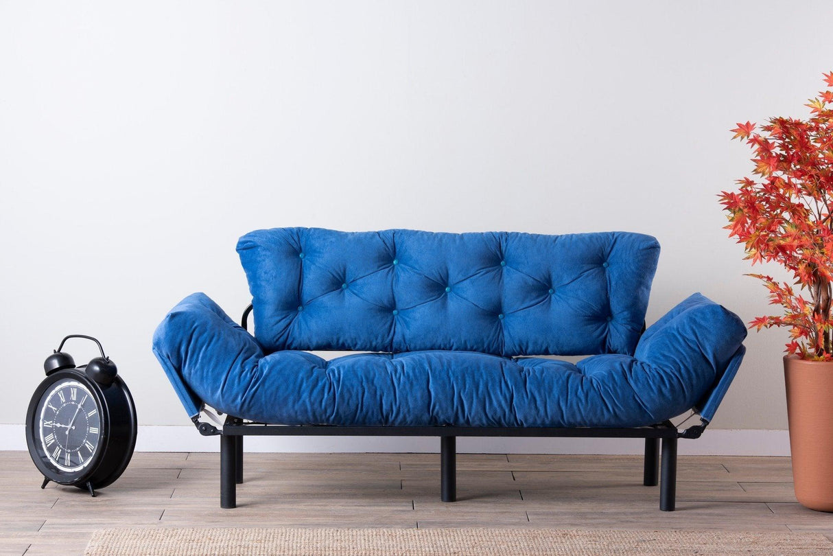 Canapea extensibilă 3 locuri Nitta Triple, Diverse culori, 185x70x85 cm - Albastru | SKU: 859FTN1358 | Canapea extensibilă 3 locuri Nitta Triple, 185x70x85 cm, varianta Albastru, produs pentru amenajarea locuinței, disponibil online în România la CasaMob