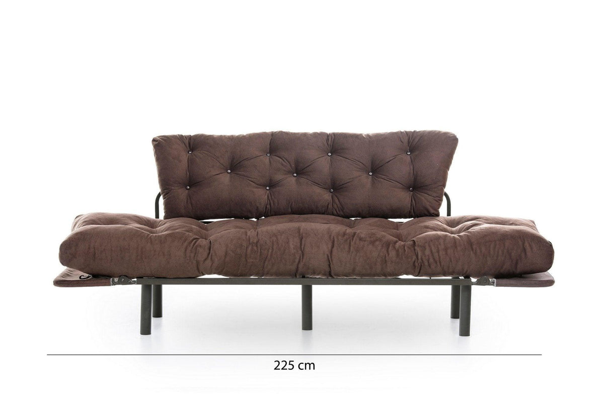 Canapea extensibilă 3 locuri Nitta Triple, Diverse culori, 185x70x85 cm - Maro | SKU: 859FTN1359 | Canapea extensibilă 3 locuri Nitta Triple, 185x70x85 cm, varianta Maro, produs pentru amenajarea locuinței, disponibil online în România la CasaMob