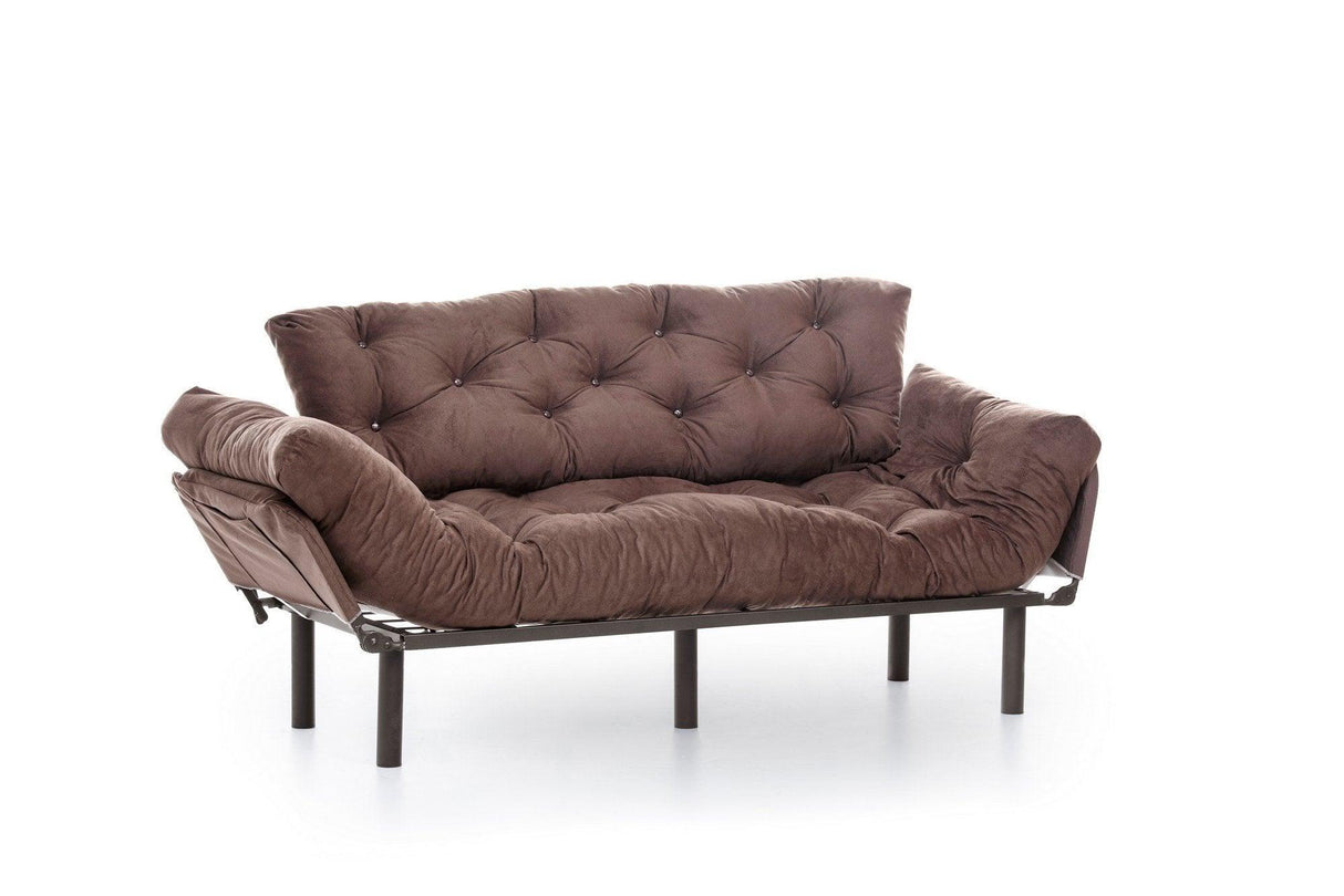 Canapea extensibilă 3 locuri Nitta Triple, Diverse culori, 185x70x85 cm - Maro | SKU: 859FTN1359 | Canapea extensibilă 3 locuri Nitta Triple, 185x70x85 cm, varianta Maro, produs pentru amenajarea locuinței, disponibil online în România la CasaMob