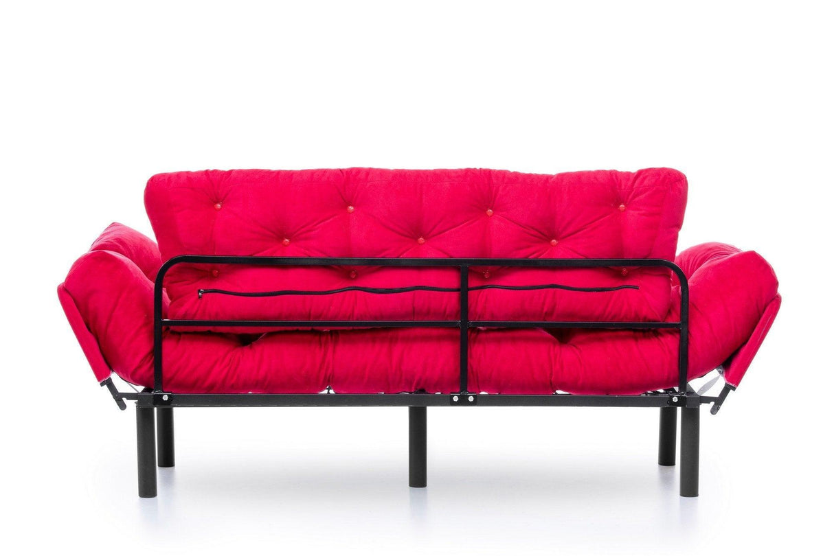 Canapea extensibilă 3 locuri Nitta Triple, Diverse culori, 185x70x85 cm - Fucsia | SKU: 859FTN1361 | Canapea extensibilă 3 locuri Nitta Triple, 185x70x85 cm, varianta Fucsia, produs pentru amenajarea locuinței, disponibil online în România la CasaMob