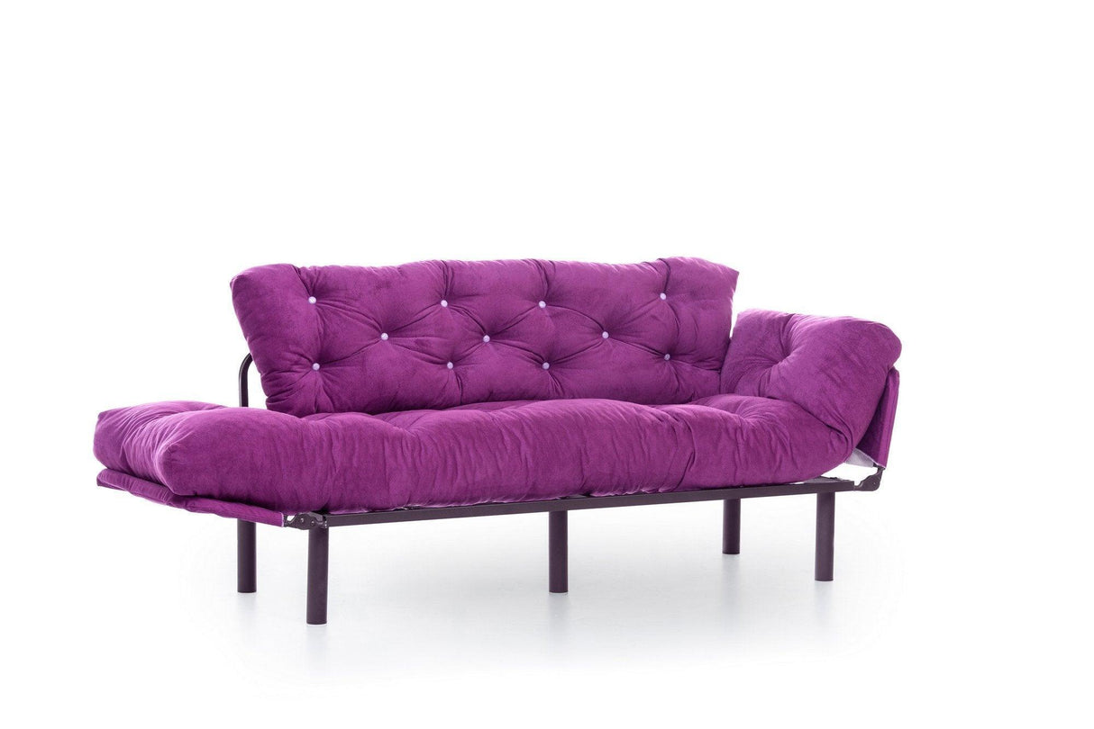 Canapea extensibilă 3 locuri Nitta Triple, Diverse culori, 185x70x85 cm - Mov | SKU: 859FTN1366 | Canapea extensibilă 3 locuri Nitta Triple, 185x70x85 cm, varianta Mov, produs pentru amenajarea locuinței, disponibil online în România la CasaMob