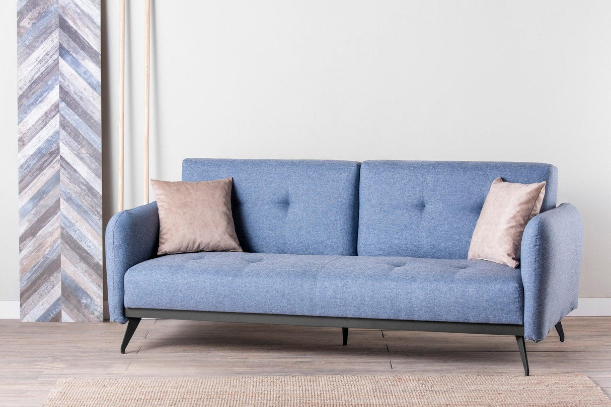Canapea extensibilă 3 locuri Ron, Diverse culori, 190x65x43 cm - Albastru | SKU: 859FTN1368 | Canapea extensibilă 3 locuri Ron, 190x65x43 cm, varianta Albastru, produs pentru amenajarea locuinței, disponibil online în România la CasaMob