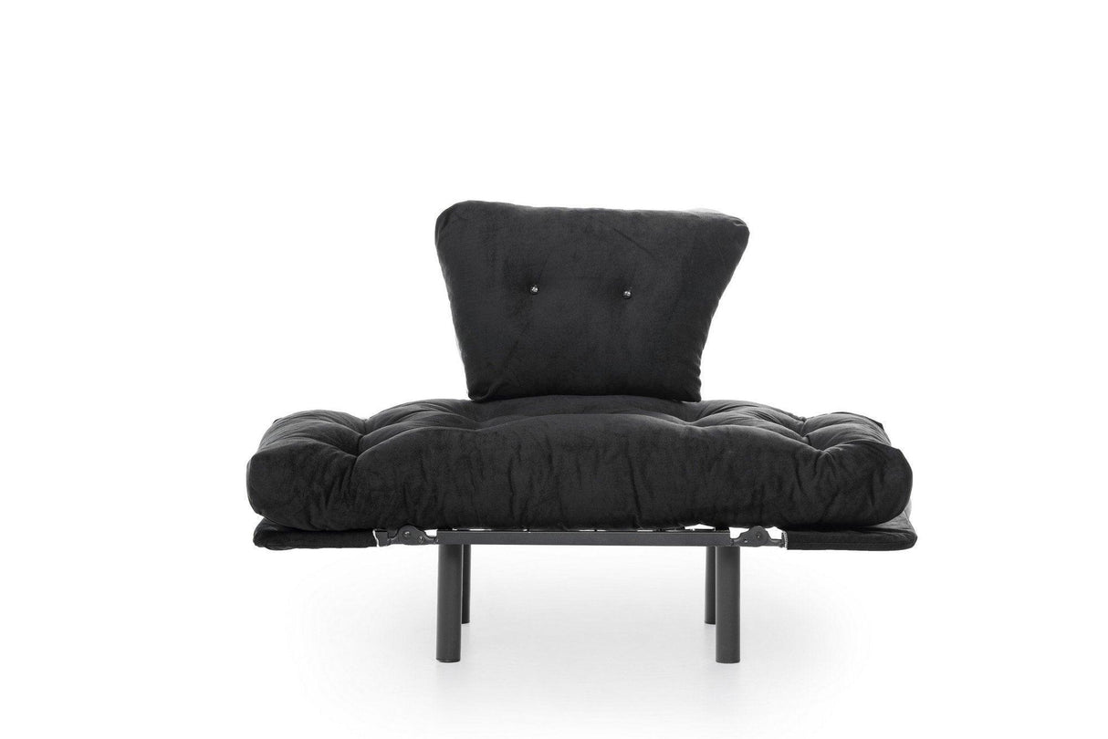 Fotoliu Extensibil Mocca, Negru