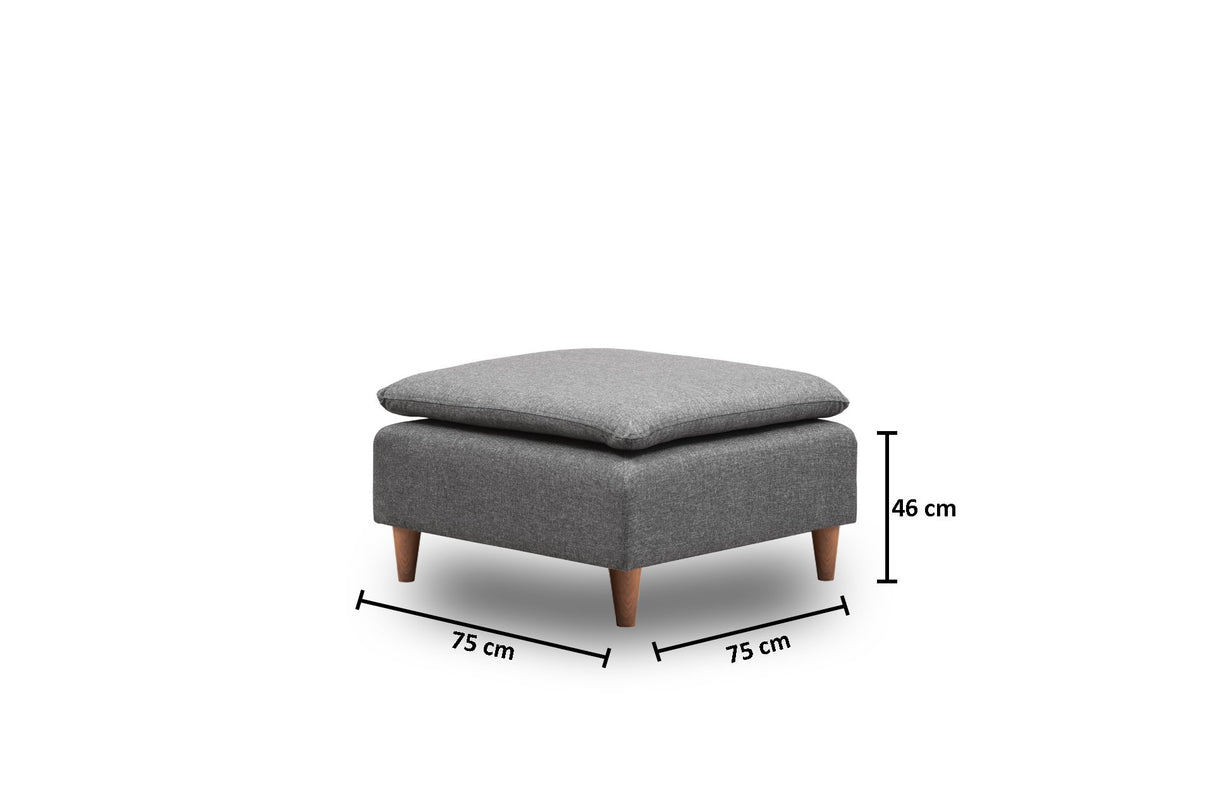 Taburet Lungo, Diverse culori, 75x75x46 cm - Gri închis | SKU: 859FTN1938 | Taburet Lungo, 75x75x46 cm, varianta Gri închis, produs pentru amenajarea locuinței, disponibil online în România la CasaMob