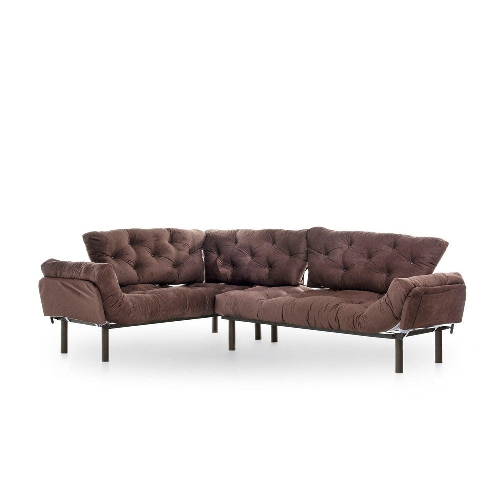 Canapea extensibilă de colț Mocca, interschimbabil, Diverse culori, 147x53x45 cm - Maro | SKU: 859FTN2009 | Canapea extensibilă de colț Mocca, interschimbabil, 147x53x45 cm, varianta Maro, produs pentru amenajarea locuinței, disponibil online în România la CasaMob