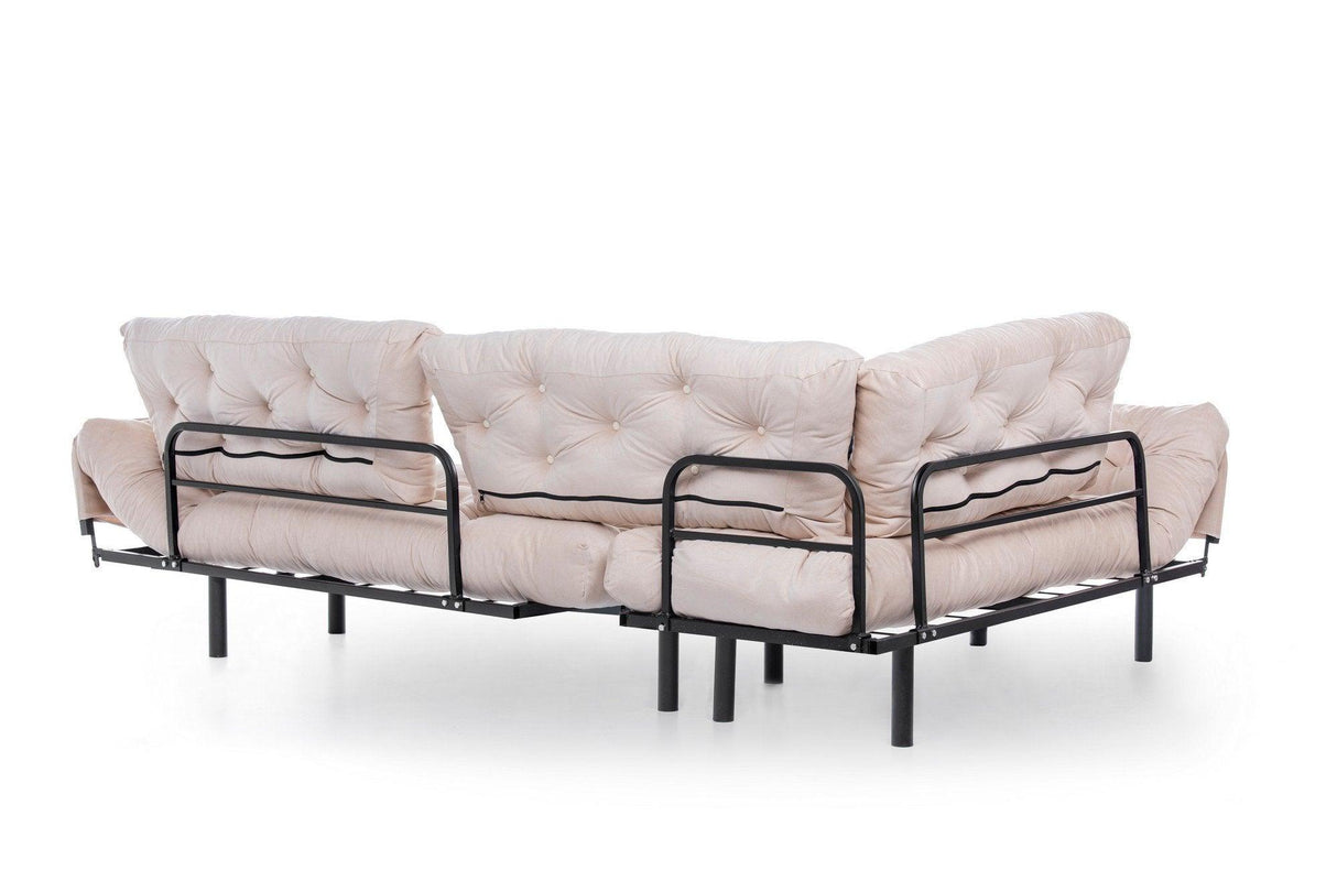 Canapea extensibilă de colț Mocca, interschimbabil, Diverse culori, 147x53x45 cm - Bej | SKU: 859FTN2010 | Canapea extensibilă de colț Mocca, interschimbabil, 147x53x45 cm, varianta Bej, produs pentru amenajarea locuinței, disponibil online în România la CasaMob