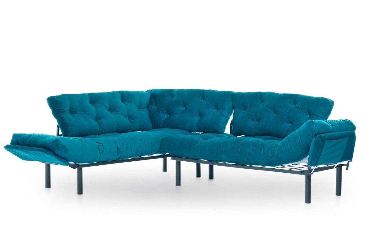 Canapea extensibilă de colț Mocca, interschimbabil, Diverse culori, 147x53x45 cm - Verde | SKU: 859FTN2015 | Canapea extensibilă de colț Mocca, interschimbabil, 147x53x45 cm, varianta Verde, produs pentru amenajarea locuinței, disponibil online în România la CasaMob