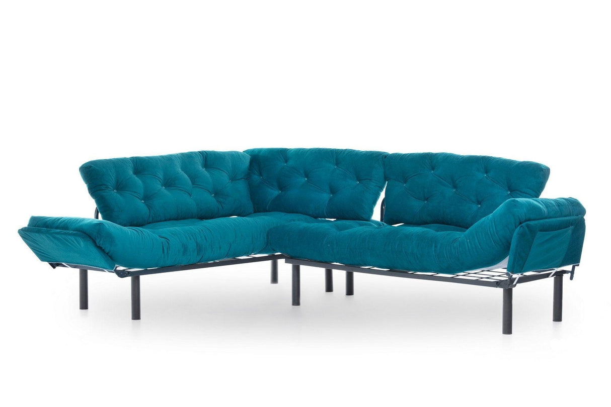 Canapea extensibilă de colț Mocca, interschimbabil, Diverse culori, 147x53x45 cm - Verde | SKU: 859FTN2015 | Canapea extensibilă de colț Mocca, interschimbabil, 147x53x45 cm, varianta Verde, produs pentru amenajarea locuinței, disponibil online în România la CasaMob