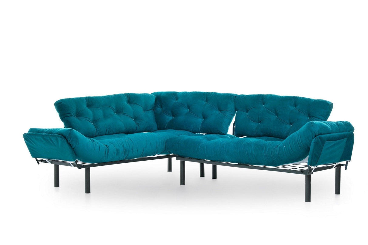 Canapea extensibilă de colț Mocca, interschimbabil, Diverse culori, 147x53x45 cm - Verde | SKU: 859FTN2015 | Canapea extensibilă de colț Mocca, interschimbabil, 147x53x45 cm, varianta Verde, produs pentru amenajarea locuinței, disponibil online în România la CasaMob