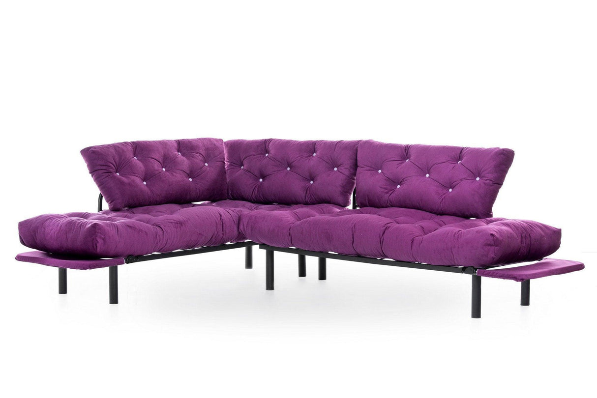 Canapea extensibilă de colț Mocca, interschimbabil, Diverse culori, 147x53x45 cm - Mov | SKU: 859FTN2016 | Canapea extensibilă de colț Mocca, interschimbabil, 147x53x45 cm, varianta Mov, produs pentru amenajarea locuinței, disponibil online în România la CasaMob