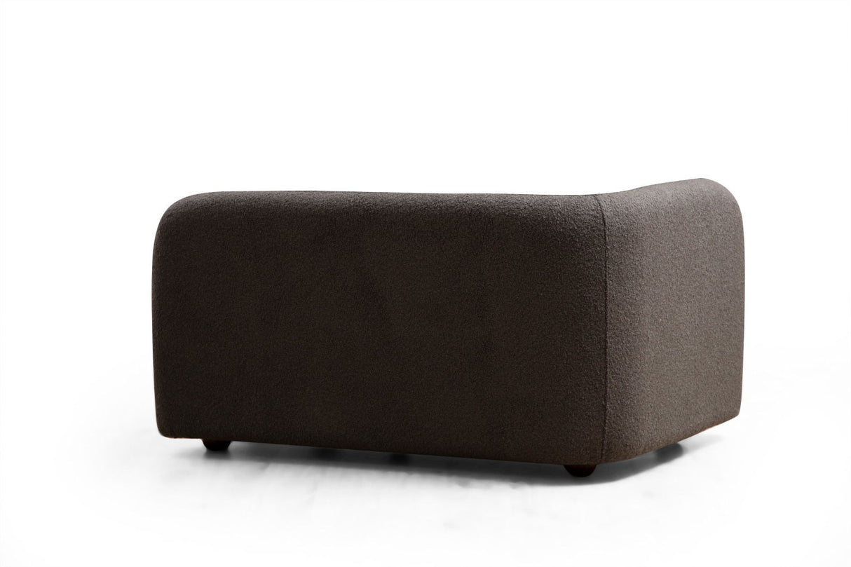 Canapea fixă 3 locuri Victoria Grey Bouclette, Gri