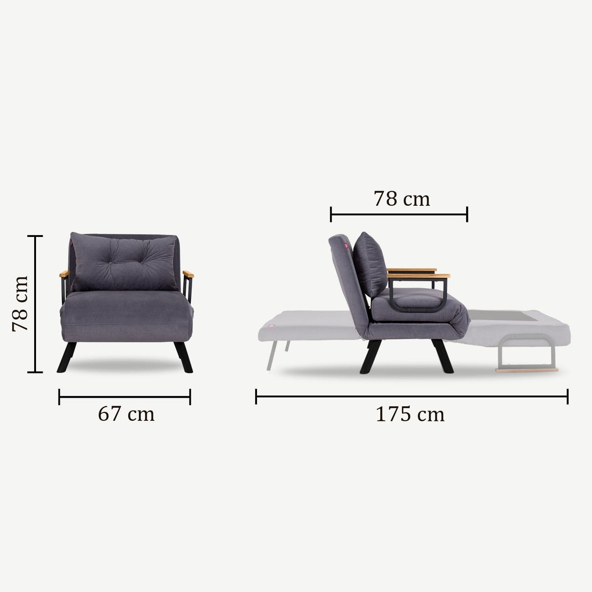Fotoliu extensibil Sando Single, Diverse culori, Diverse dimensiuni - Muștar - 67x50x41 cm | SKU: 859FTN2326 | Fotoliu extensibil Sando Single, varianta Muștar - 67x50x41 cm, produs pentru amenajarea locuinței, disponibil online în România la CasaMob