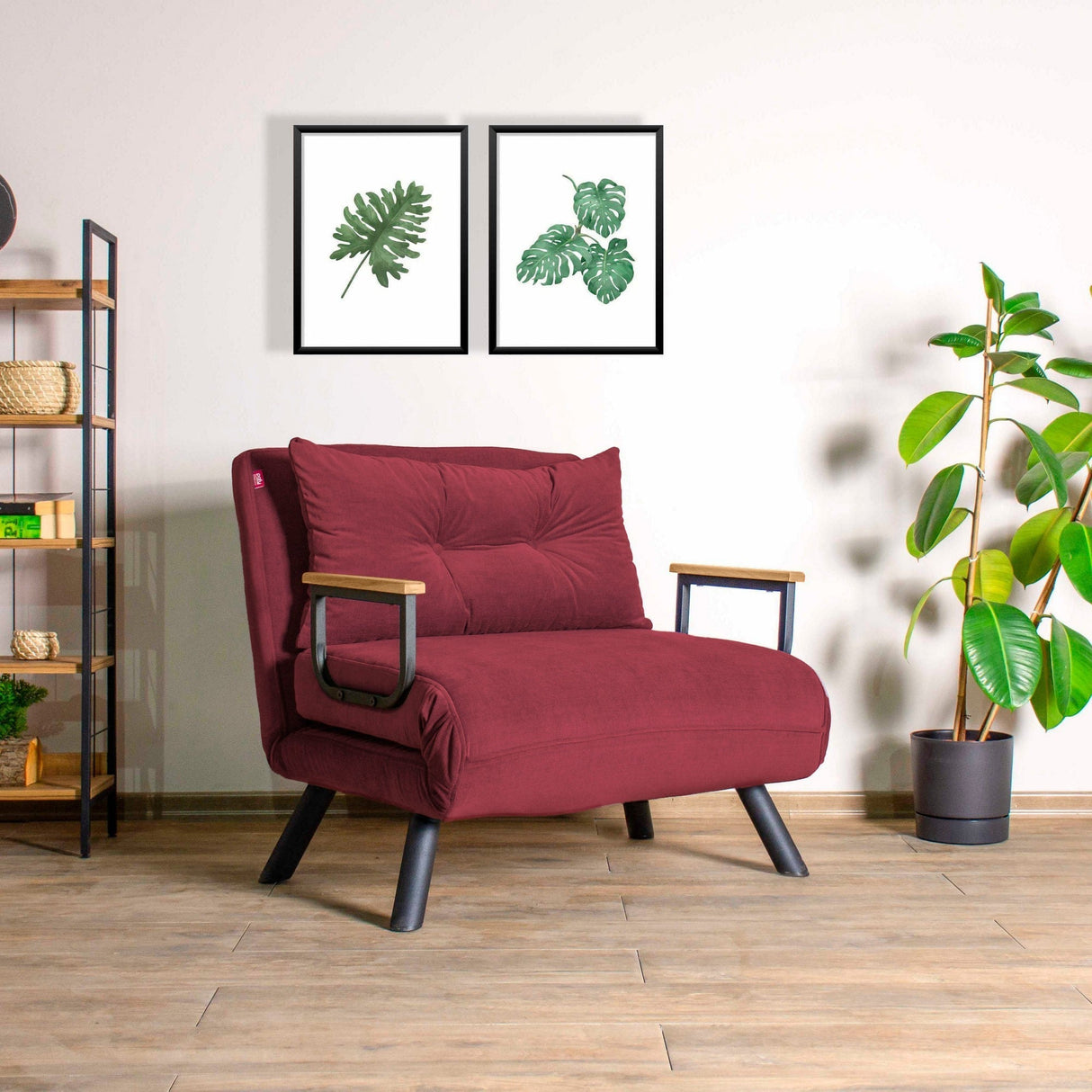 Fotoliu extensibil Sando Single, Diverse culori, Diverse dimensiuni - Maroon - 67x50x41 cm | SKU: 859FTN2327 | Fotoliu extensibil Sando Single, varianta Maroon - 67x50x41 cm, produs pentru amenajarea locuinței, disponibil online în România la CasaMob
