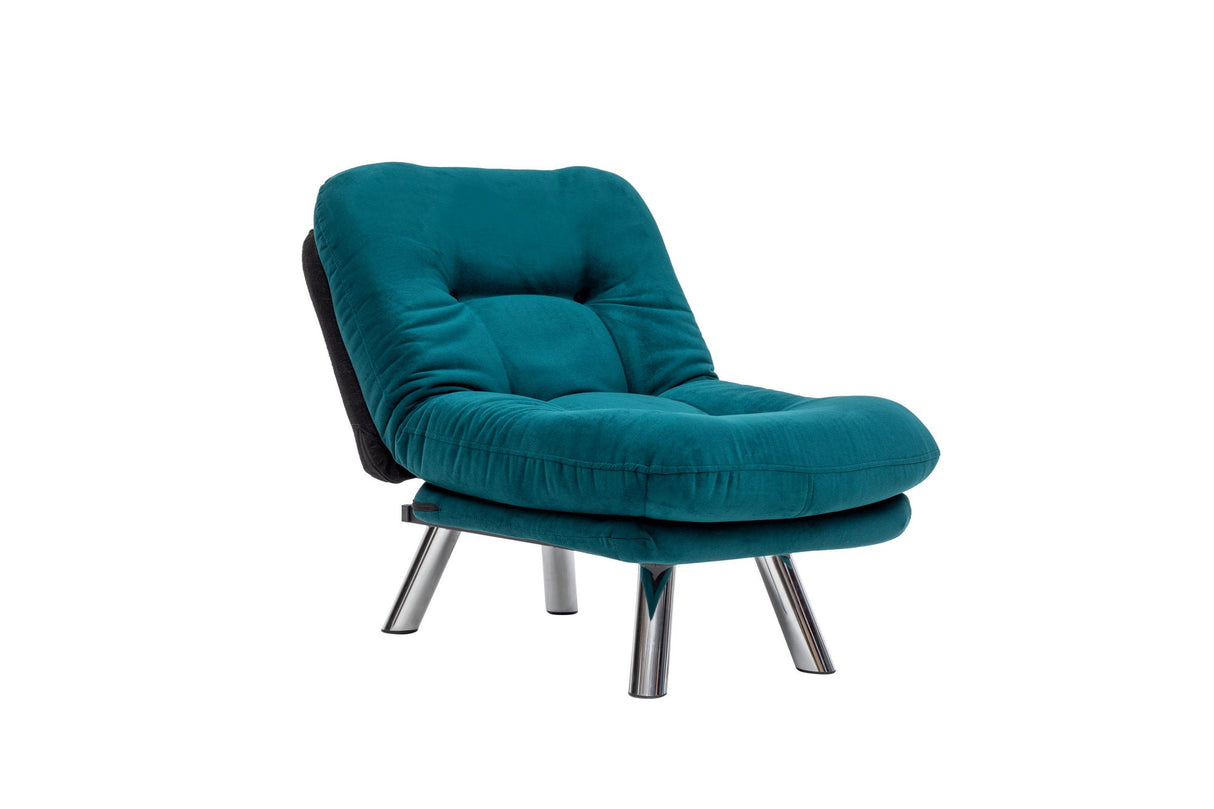 Fotoliu extensibil Misa Small Solo, Diverse culori, 70x52x40 cm - Petrol green | SKU: 859FTN2322 | Fotoliu extensibil Misa Small Solo, 70x52x40 cm, varianta Petrol green, produs pentru amenajarea locuinței, disponibil online în România la CasaMob