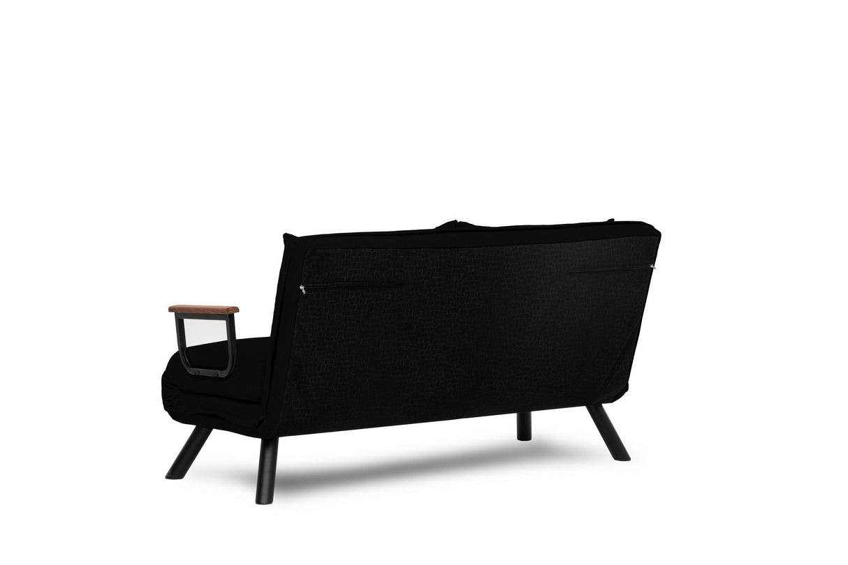 Canapea extensibilă 2 locuri Sando, Diverse culori, 133x50x41 cm - Negru | SKU: 859FTN2706 | Canapea extensibilă 2 locuri Sando, 133x50x41 cm, varianta Negru, produs pentru amenajarea locuinței, disponibil online în România la CasaMob