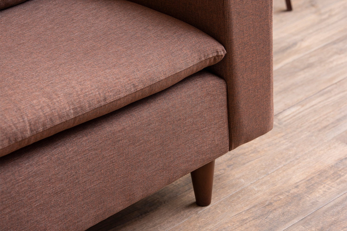 Canapea fixă 2 locuri Lungo, Diverse culori, 150x52x46 cm - Maro deschis | SKU: 859FTN2712 | Canapea fixă 2 locuri Lungo, 150x52x46 cm, varianta Maro deschis, produs pentru amenajarea locuinței, disponibil online în România la CasaMob