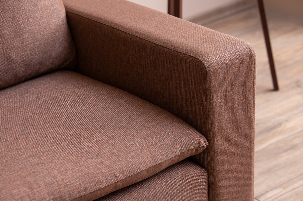 Canapea fixă 2 locuri Lungo, Diverse culori, 150x52x46 cm - Maro deschis | SKU: 859FTN2712 | Canapea fixă 2 locuri Lungo, 150x52x46 cm, varianta Maro deschis, produs pentru amenajarea locuinței, disponibil online în România la CasaMob