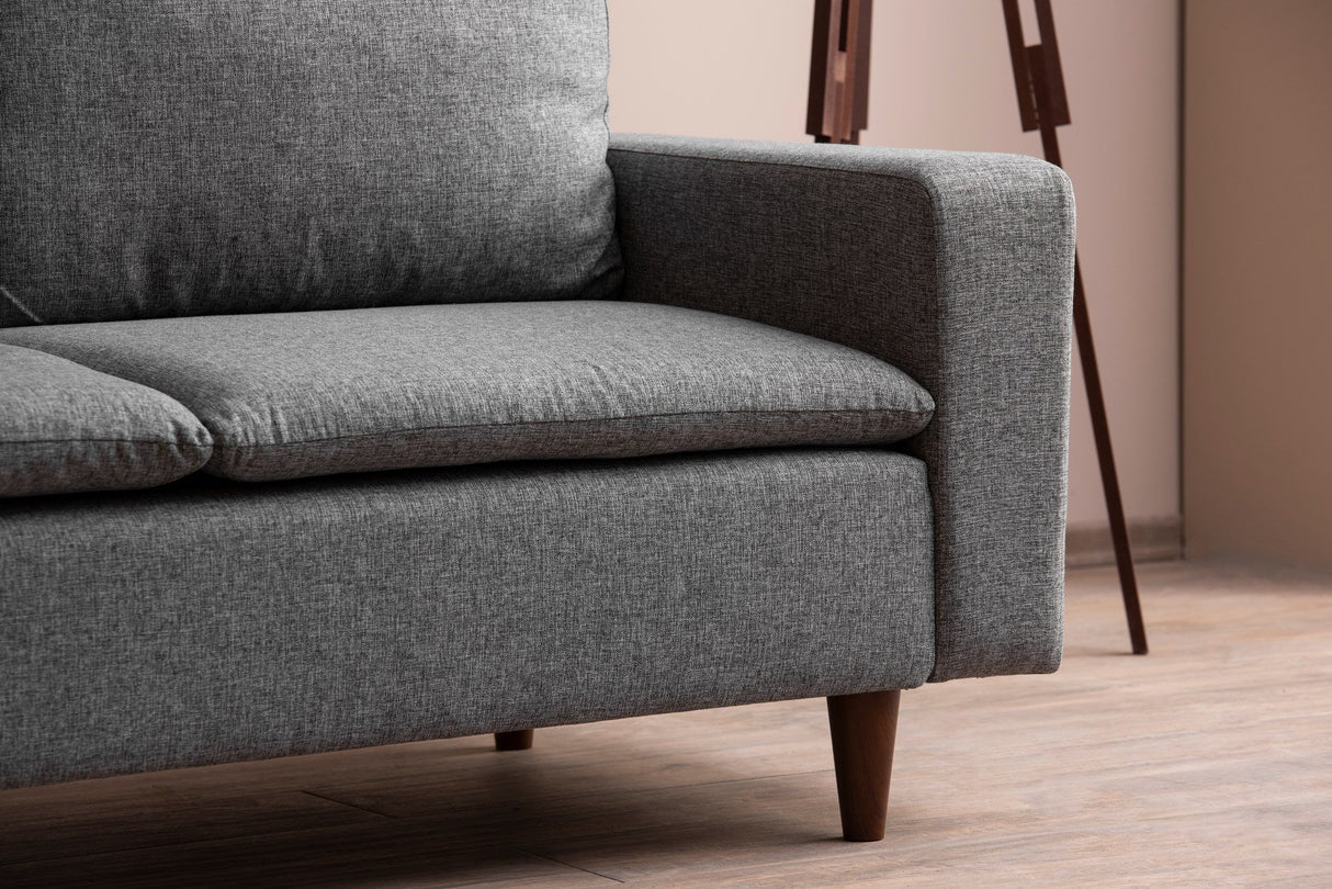 Canapea fixă 2 locuri Lungo, Diverse culori, 150x52x46 cm - Gri deschis | SKU: 859FTN2713 | Canapea fixă 2 locuri Lungo, 150x52x46 cm, varianta Gri deschis, produs pentru amenajarea locuinței, disponibil online în România la CasaMob