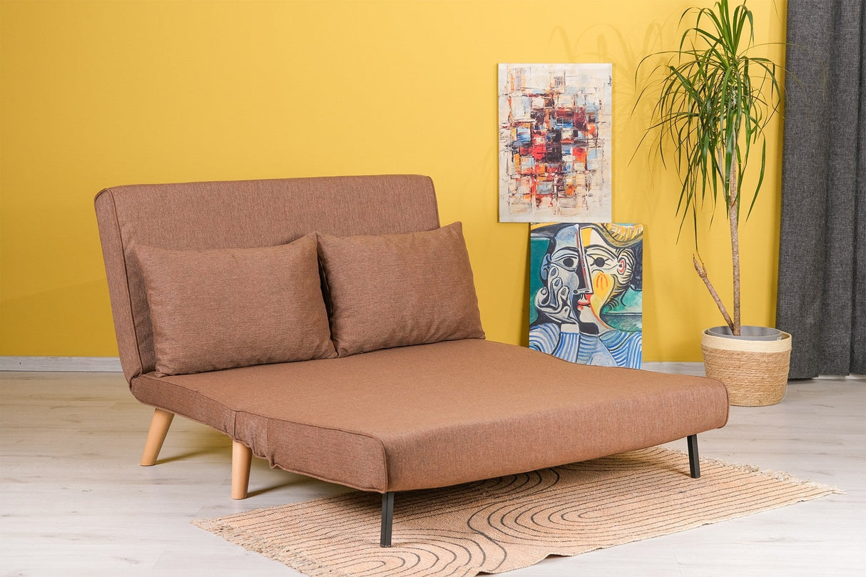Canapea extensibilă 2 locuri Folde, Diverse culori, 120x80x79 cm - Maro | SKU: 859FTN2715 | Canapea extensibilă 2 locuri Folde, 120x80x79 cm, varianta Maro, produs pentru amenajarea locuinței, disponibil online în România la CasaMob