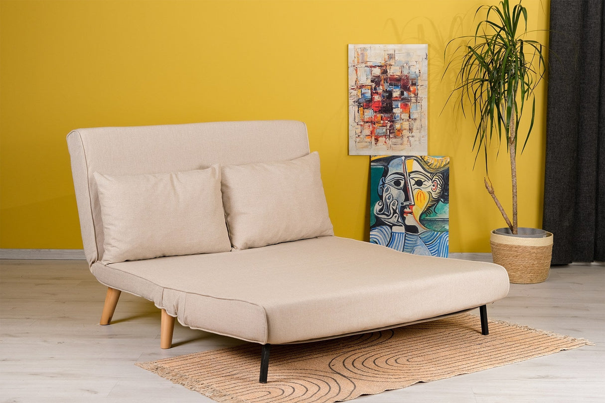 Canapea extensibilă 2 locuri Folde, Diverse culori, 120x80x79 cm - Crem | SKU: 859FTN2717 | Canapea extensibilă 2 locuri Folde, 120x80x79 cm, varianta Crem, produs pentru amenajarea locuinței, disponibil online în România la CasaMob