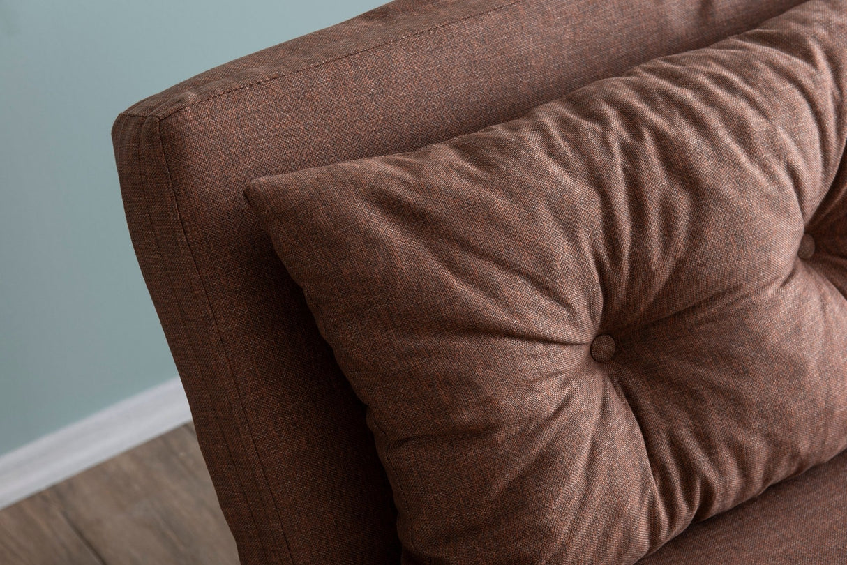 Canapea extensibilă 2 locuri Sando, Diverse culori, 133x50x41 cm - Maro deschis | SKU: 859FTN2826 | Canapea extensibilă 2 locuri Sando, 133x50x41 cm, varianta Maro deschis, produs pentru amenajarea locuinței, disponibil online în România la CasaMob