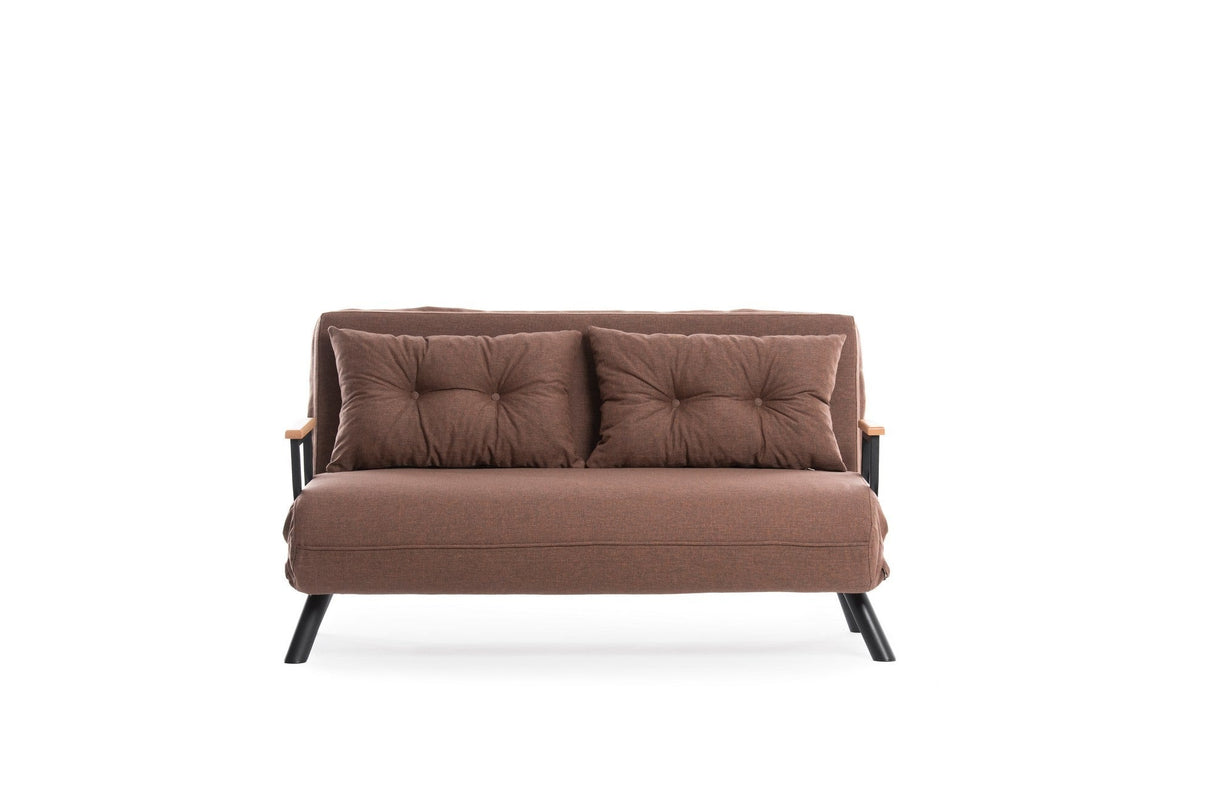 Canapea extensibilă 2 locuri Sando, Diverse culori, 133x50x41 cm - Maro deschis | SKU: 859FTN2826 | Canapea extensibilă 2 locuri Sando, 133x50x41 cm, varianta Maro deschis, produs pentru amenajarea locuinței, disponibil online în România la CasaMob