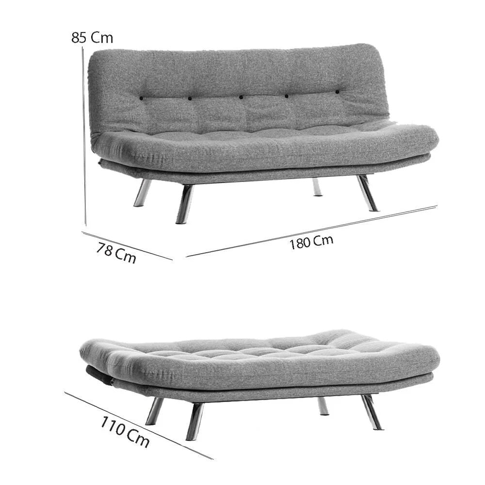 Canapea extensibilă 3 locuri Misa, Diverse culori, 175x52x40 cm - Gri deschis | SKU: 859FTN2827 | Canapea extensibilă 3 locuri Misa, 175x52x40 cm, varianta Gri deschis, produs pentru amenajarea locuinței, disponibil online în România la CasaMob