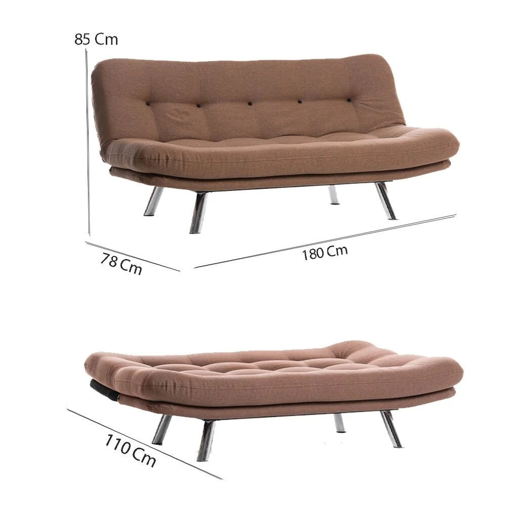 Canapea extensibilă 3 locuri Misa, Diverse culori, 175x52x40 cm - Maro deschis | SKU: 859FTN2830 | Canapea extensibilă 3 locuri Misa, 175x52x40 cm, varianta Maro deschis, produs pentru amenajarea locuinței, disponibil online în România la CasaMob