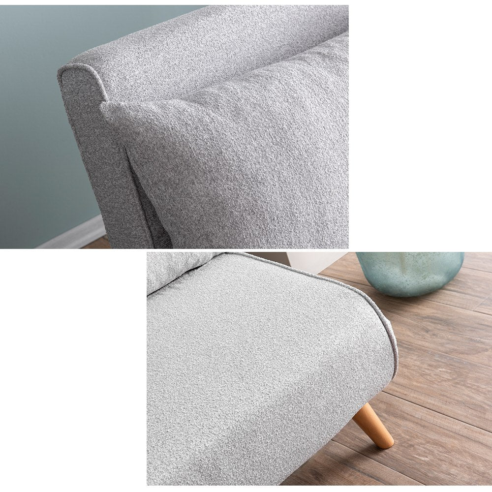 Canapea extensibilă 2 locuri Folde, Teddy, Diverse culori, 120x80x42 cm - Gri deschis | SKU: 859FTN2833 | Canapea extensibilă 2 locuri Folde, Teddy, 120x80x42 cm, varianta Gri deschis, produs pentru amenajarea locuinței, disponibil online în România la CasaMob