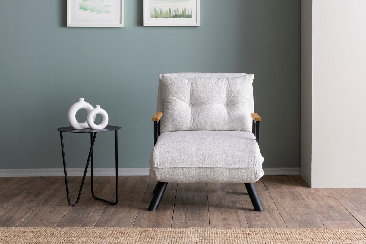 Fotoliu extensibil Sando Single - Teddy Fabric, Diverse culori, 67x50x41 cm - Alb | SKU: 859FTN2836 | Fotoliu extensibil Sando Single - Teddy Fabric, 67x50x41 cm, varianta Alb, produs pentru amenajarea locuinței, disponibil online în România la CasaMob