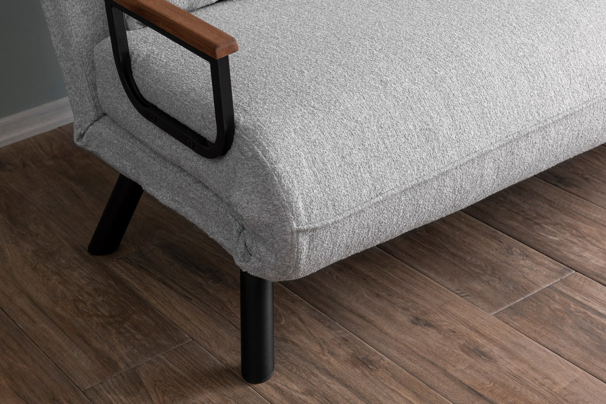 Canapea extensibilă 2 locuri Sando, Teddy, Diverse culori, 133x50x41 cm - Gri deschis | SKU: 859FTN2837 | Canapea extensibilă 2 locuri Sando, Teddy, 133x50x41 cm, varianta Gri deschis, produs pentru amenajarea locuinței, disponibil online în România la CasaMob