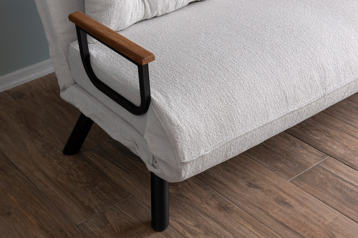 Canapea extensibilă 2 locuri Sando, Teddy, Diverse culori, 133x50x41 cm - Alb | SKU: 859FTN2838 | Canapea extensibilă 2 locuri Sando, Teddy, 133x50x41 cm, varianta Alb, produs pentru amenajarea locuinței, disponibil online în România la CasaMob