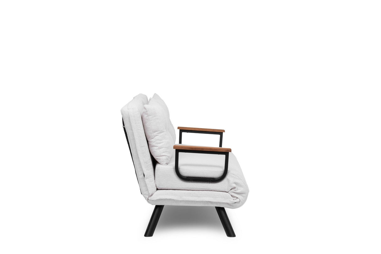 Canapea extensibilă 2 locuri Sando, Teddy, Diverse culori, 133x50x41 cm - Alb | SKU: 859FTN2838 | Canapea extensibilă 2 locuri Sando, Teddy, 133x50x41 cm, varianta Alb, produs pentru amenajarea locuinței, disponibil online în România la CasaMob